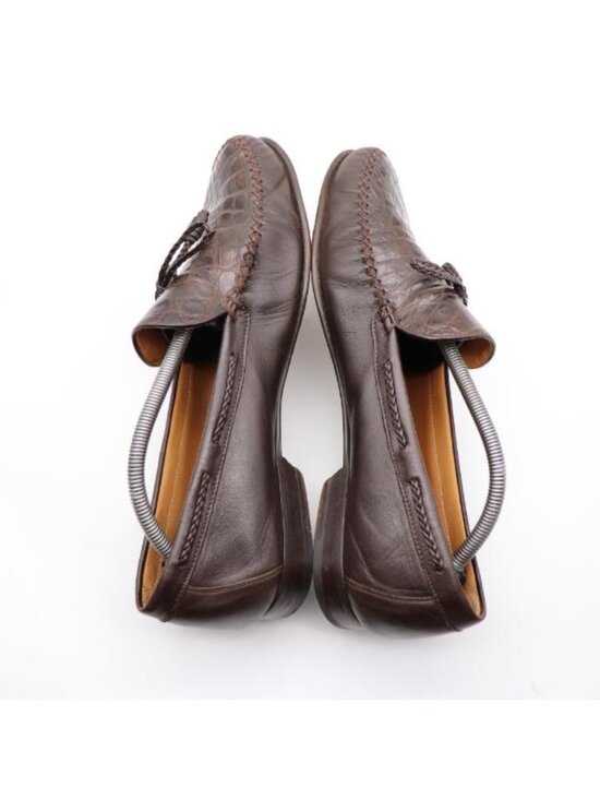 Mezlan Bonds Men\'s 11.5 M Driving Tassel Loafer Moccasin Crocodile Brown Leather main image 6